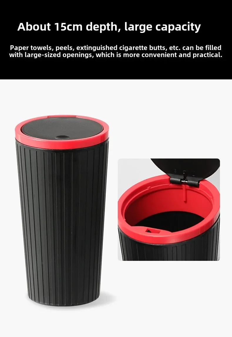Portable Car Trash Bin Auto Garbage Can Interior Organizer Storage Bucket - 11