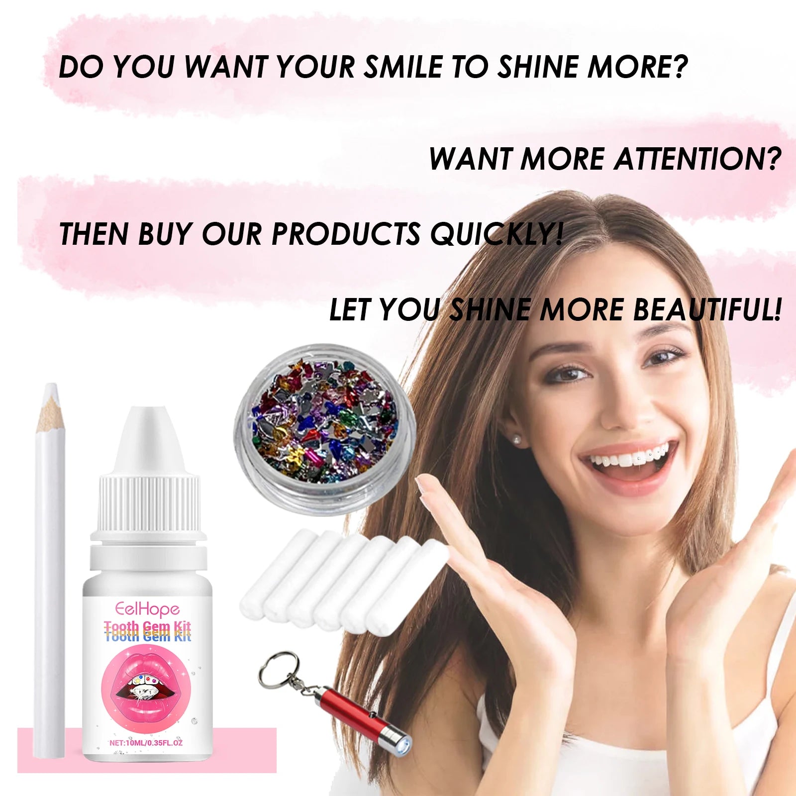 DIY Crystal Tooth Gem Jewelry Decoration Kit - 13