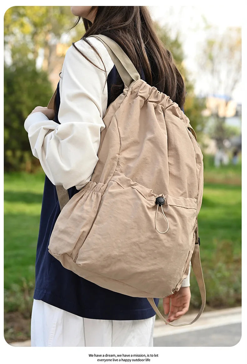 Foldable Lightweight Drawstring Travel Backpack