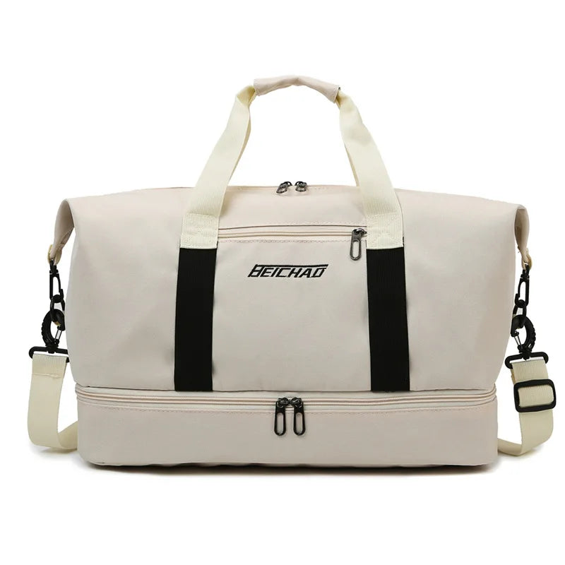Large Capacity Travel Duffel Bag with Shoe Compartment