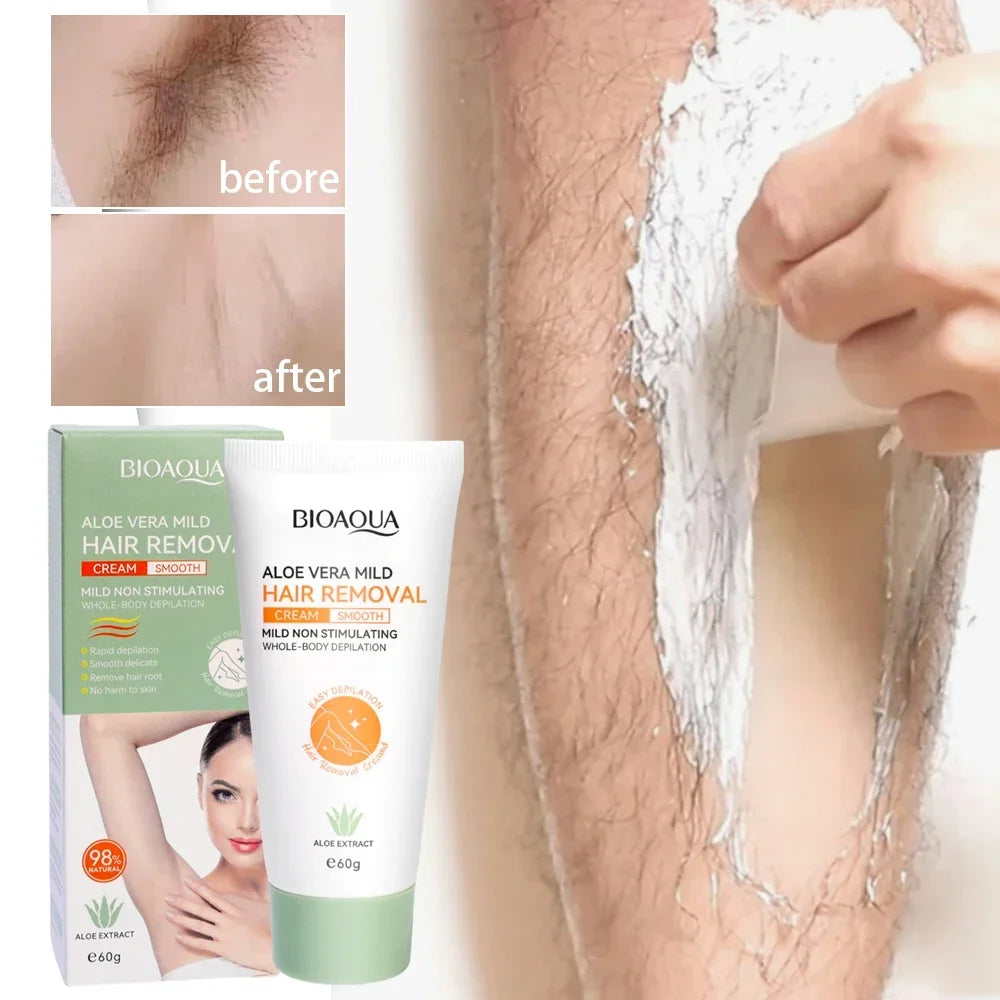 Painless Aloe Vera Hair Removal Cream for Full Body - 2