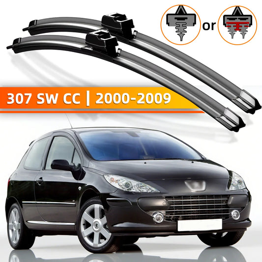 Front Windshield Wiper Blades for Peugeot 307 307SW 307CC (2000-2009)