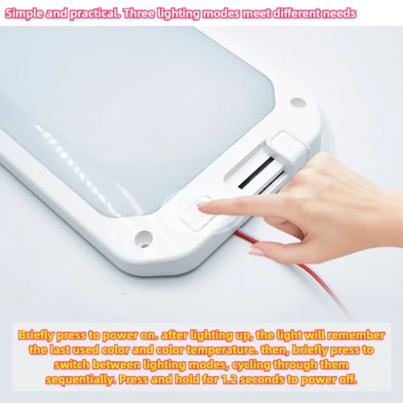 Dimmable LED Ceiling Light with Remote for RV and Boat