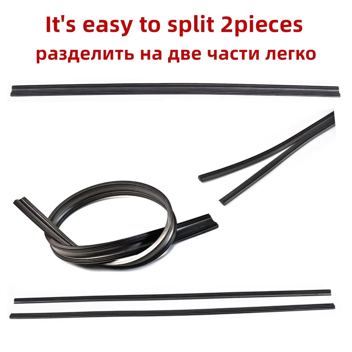 Universal Frameless Car Wiper Blade Replacement Rubber Refill Strips