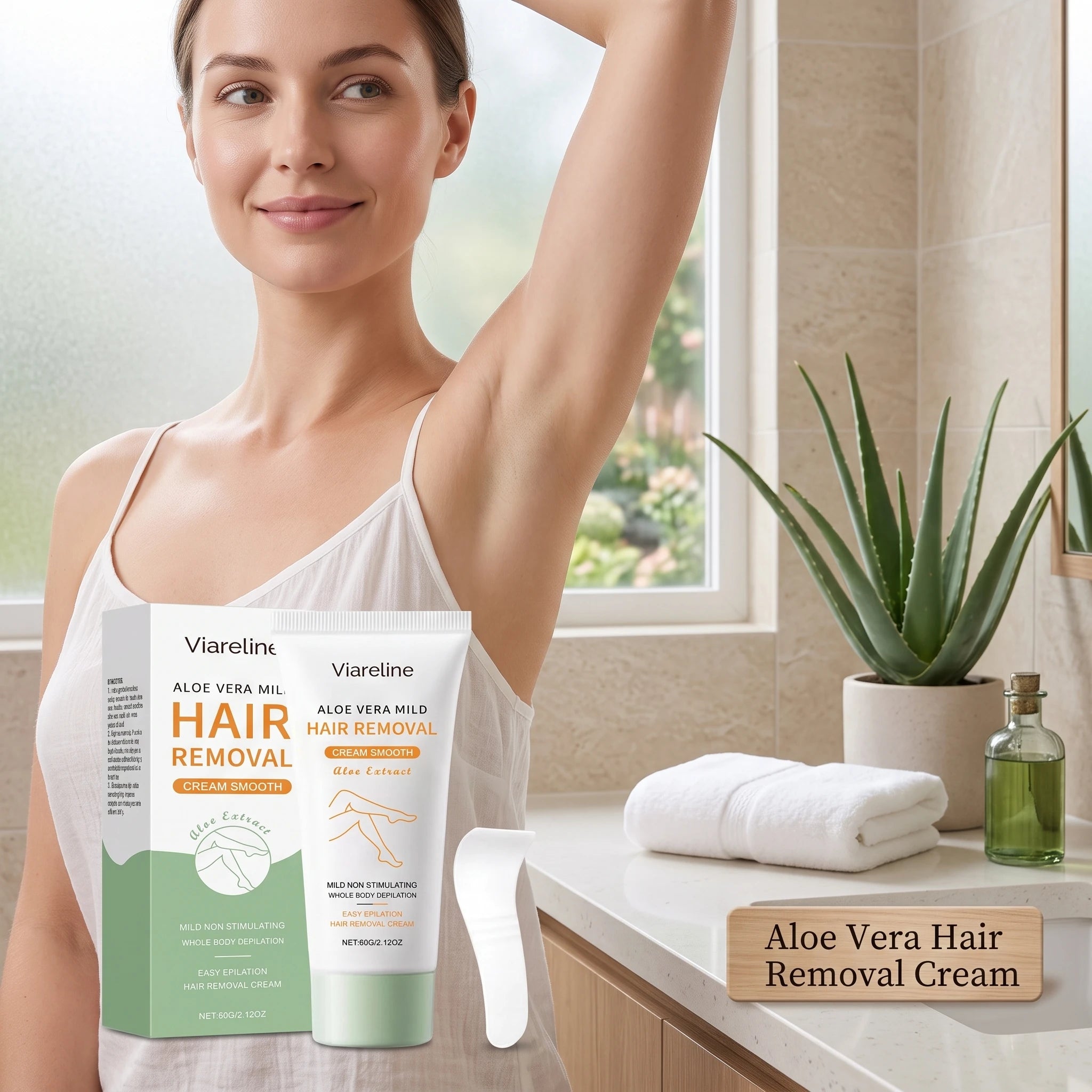 Painless Aloe Vera Whole Body Hair Removal Cream - 6