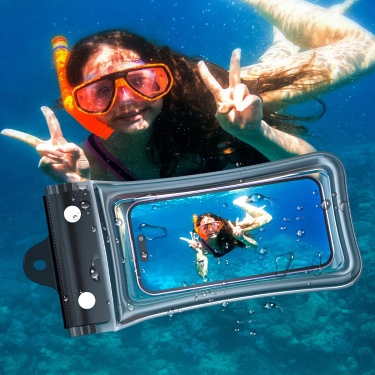 Universal Waterproof Phone Pouch for Swimming and Beach - 11