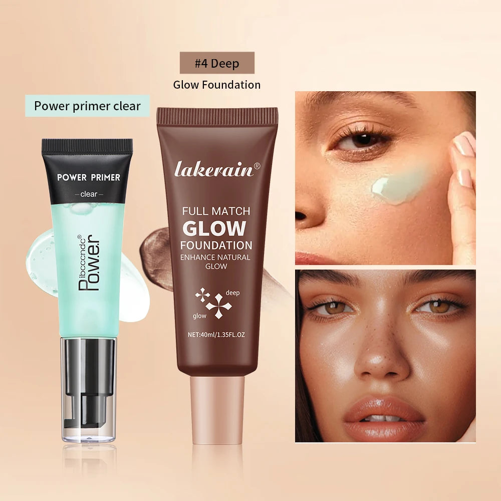 Hydrating Primer and Glow Foundation Makeup Set - 7