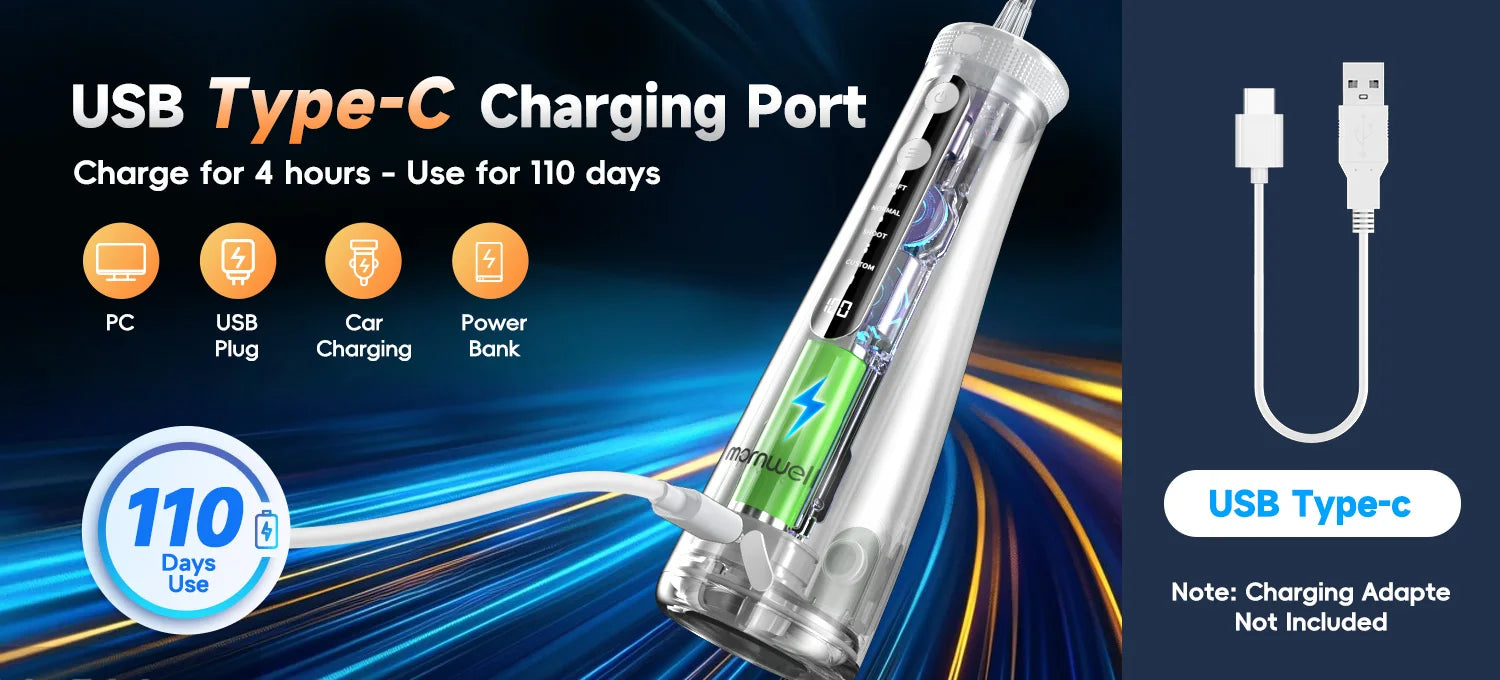 Electric Toothbrush and Water Flosser Combo for Oral Hygiene - 12