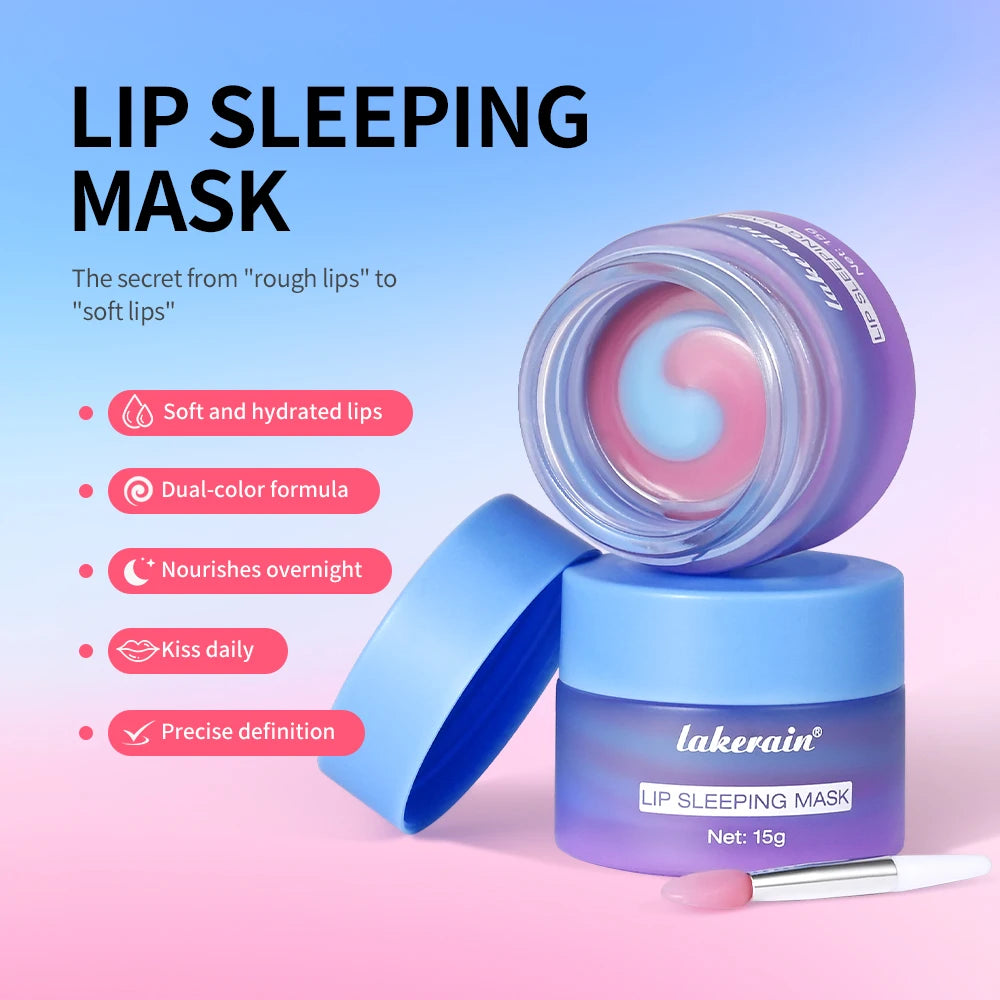Hydrating Dual-Color Lip Sleeping Mask for Dry Cracked Lips - 2