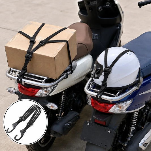 Adjustable Elastic Motorcycle Helmet and Luggage Cargo Strap