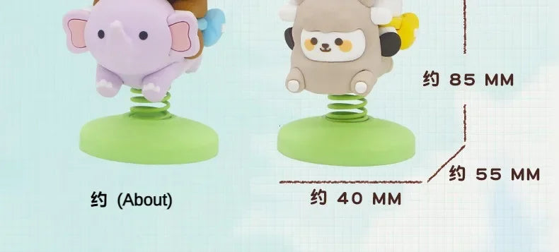 Cute Cartoon Panda and Bear Dashboard Ornament