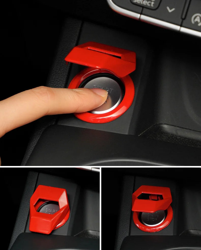 Car Engine Push Button Start Stop Protective Cover - 13