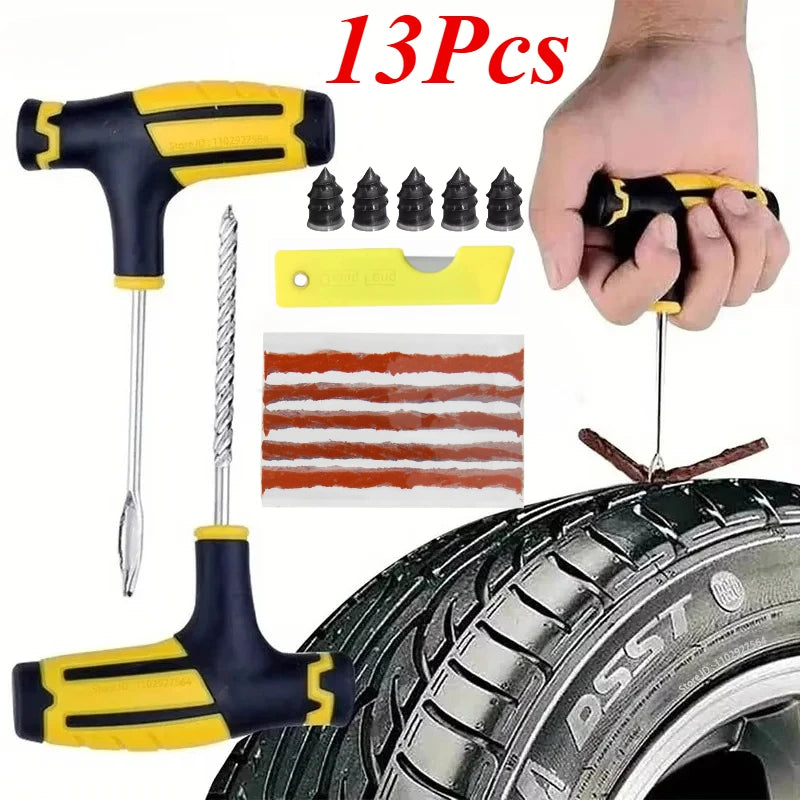Heavy-Duty Emergency Car Tire Repair Kit for Tubeless Tires