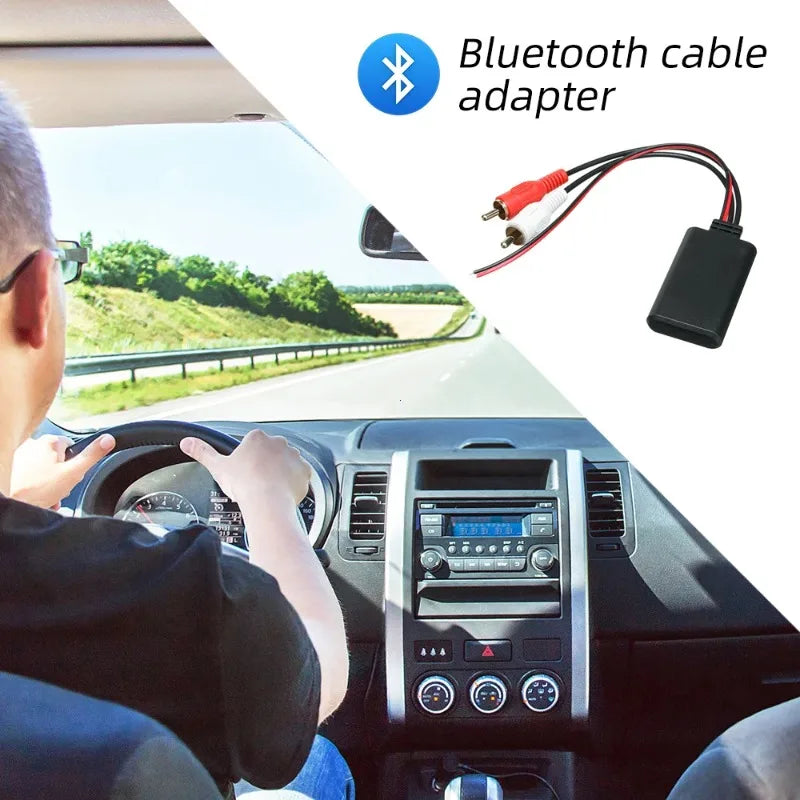 Wireless Bluetooth Audio Receiver for 2RCA Car Stereo Systems
