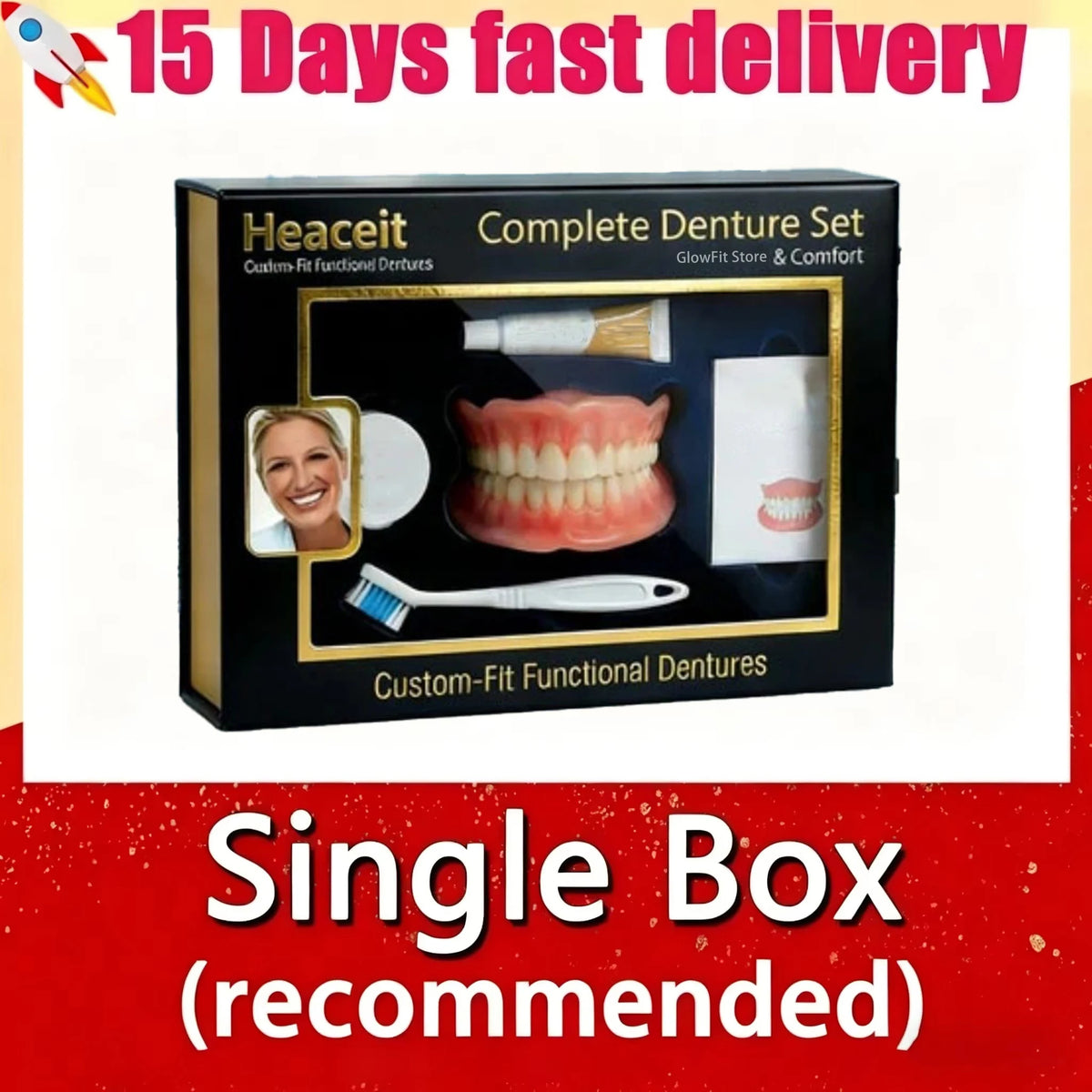 Comfort Fit Silicone Denture Set for Daily Smile Enhancement