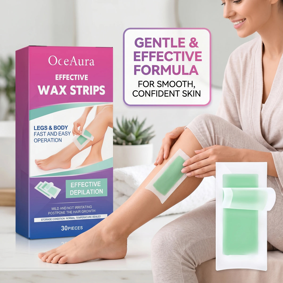 Gentle Full Body Hair Removal Wax Strips