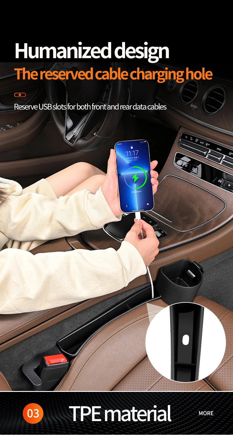 Universal Car Seat Gap Organizer and Cup Holder