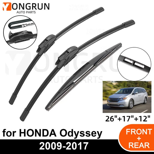 All-Season Front and Rear Wiper Blade Set for Honda Odyssey