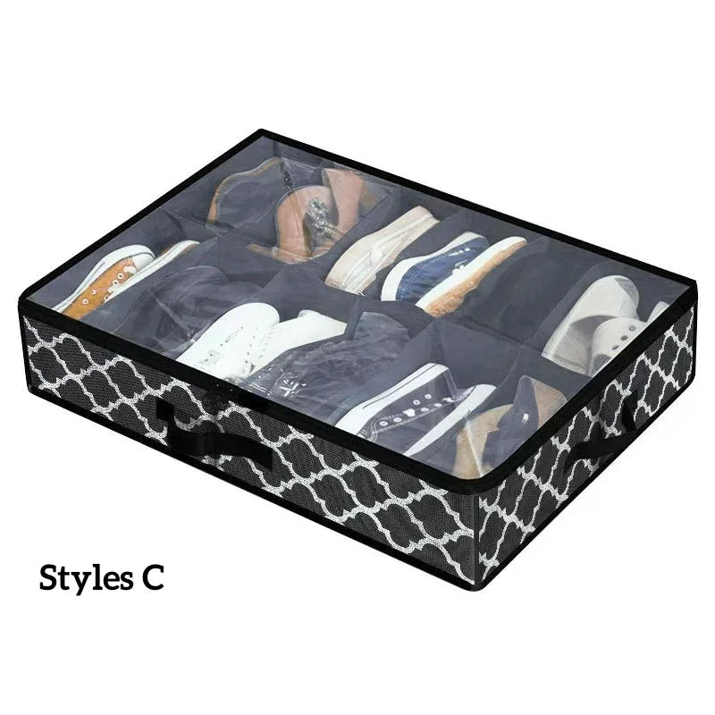 Under Bed Shoe Storage Organizer for 12 Pairs - 16