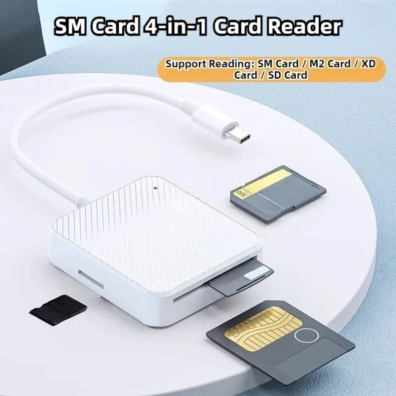 4-in-1 USB-C Multi-Memory Card Reader Adapter - 7