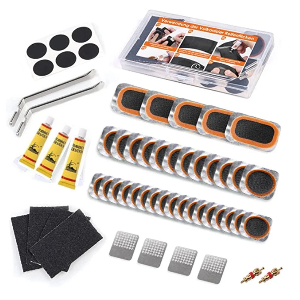 Portable Bicycle Tire Puncture Repair Kit - 10