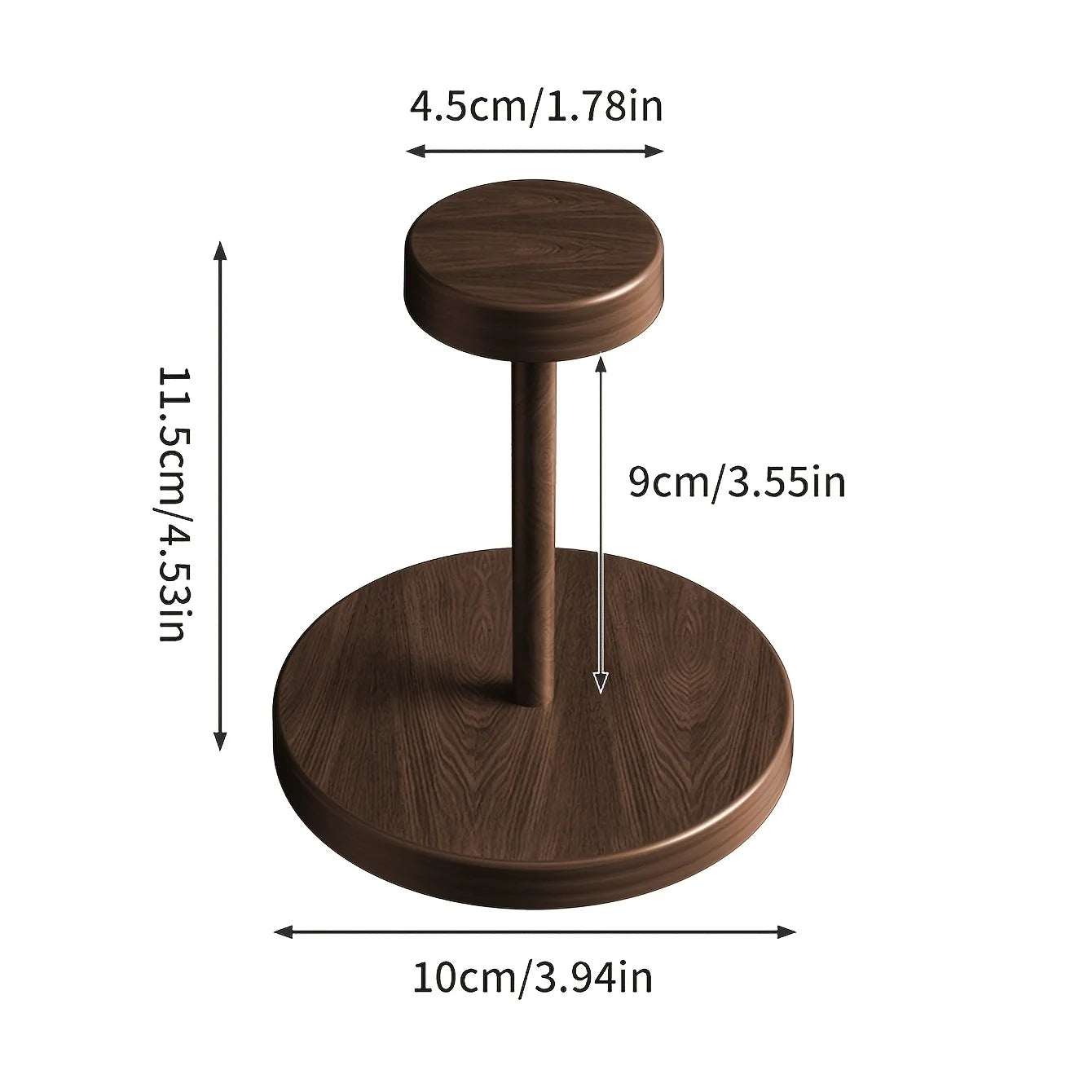 Walnut Finish Wooden Paper Cup Dispenser Stand - 18