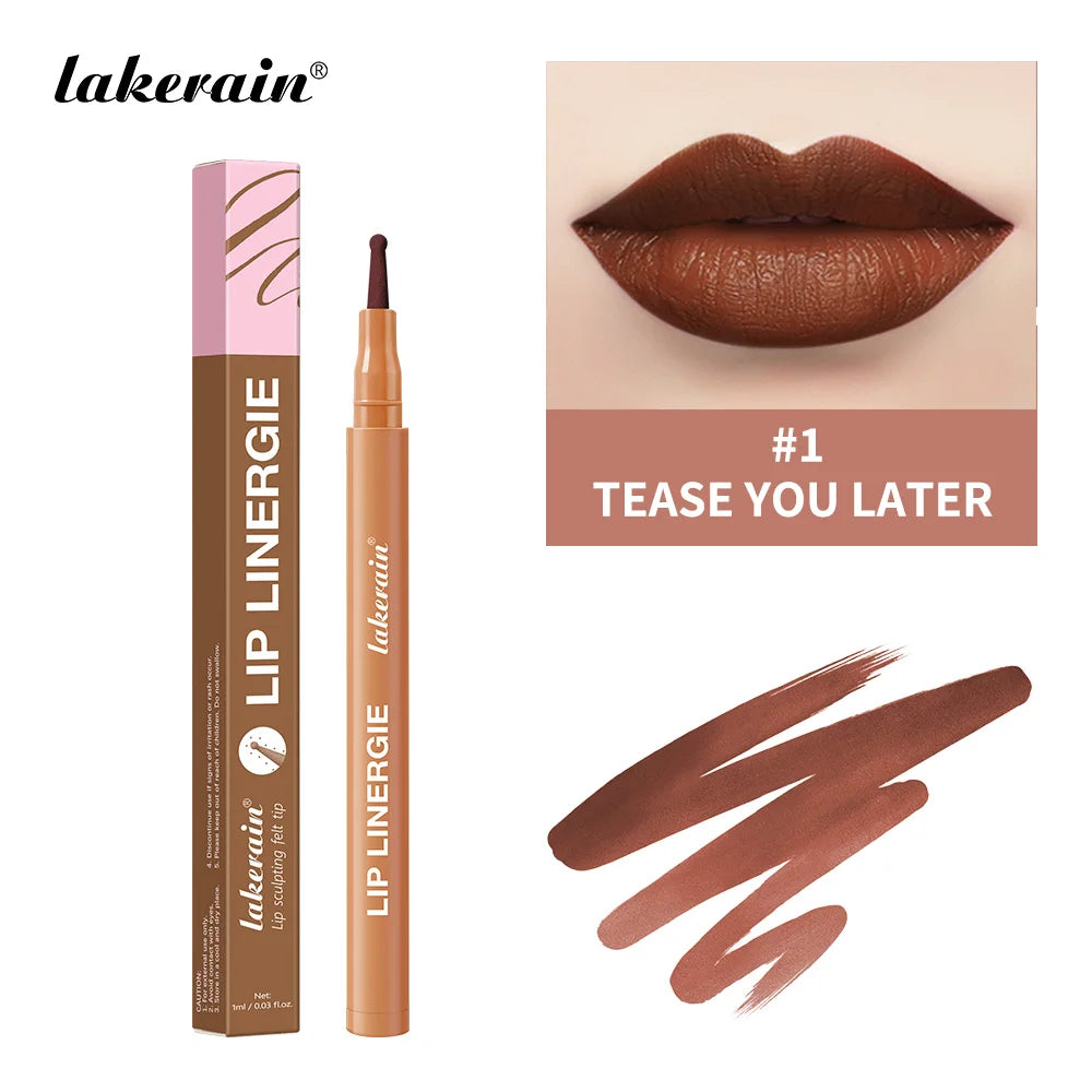 Waterproof Long-Lasting Felt-Tip Lip Liner Stain - 34