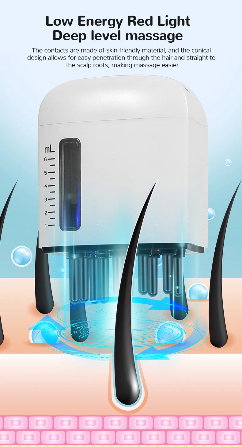Electric Scalp Massager and Hair Growth Oil Applicator