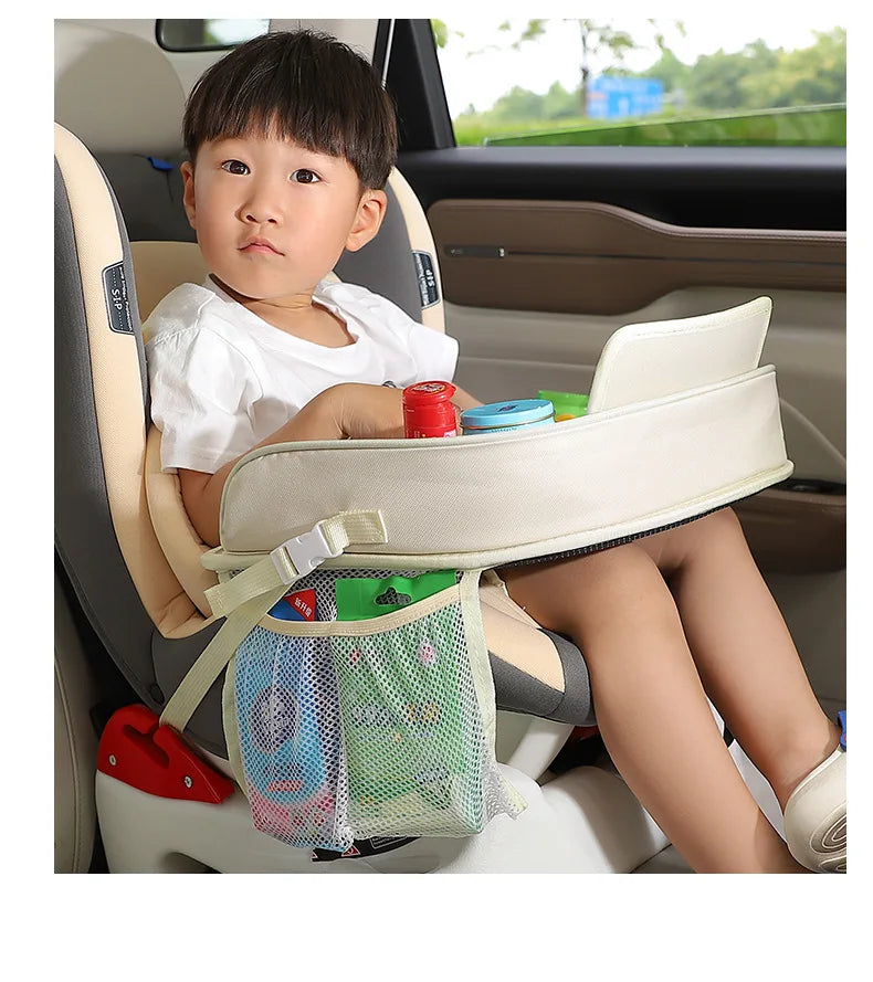 Foldable Kids Car Seat Travel Tray and Activity Table - 19