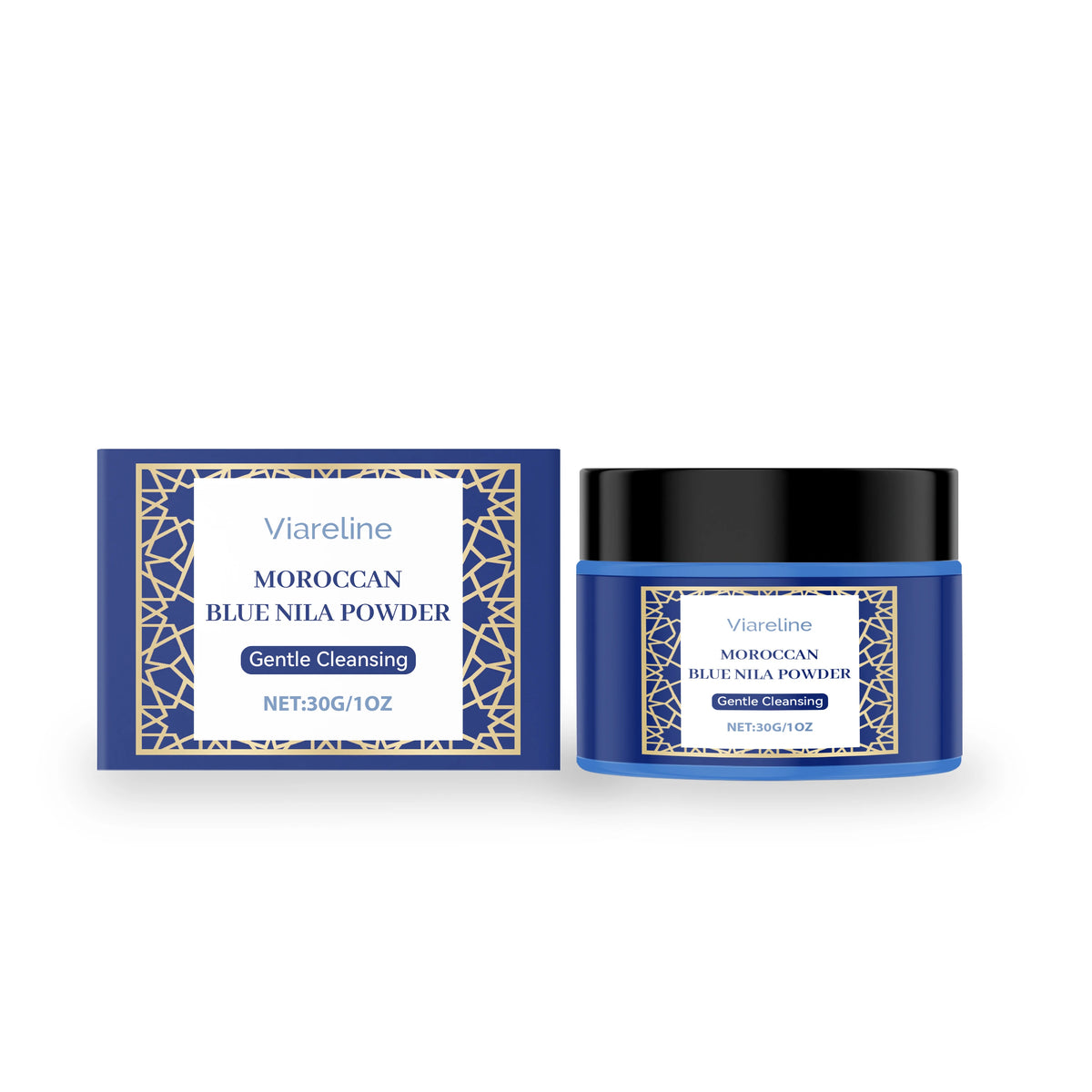 Moroccan Blue Nila Face Mask Powder for Skin Brightening and Cleansing