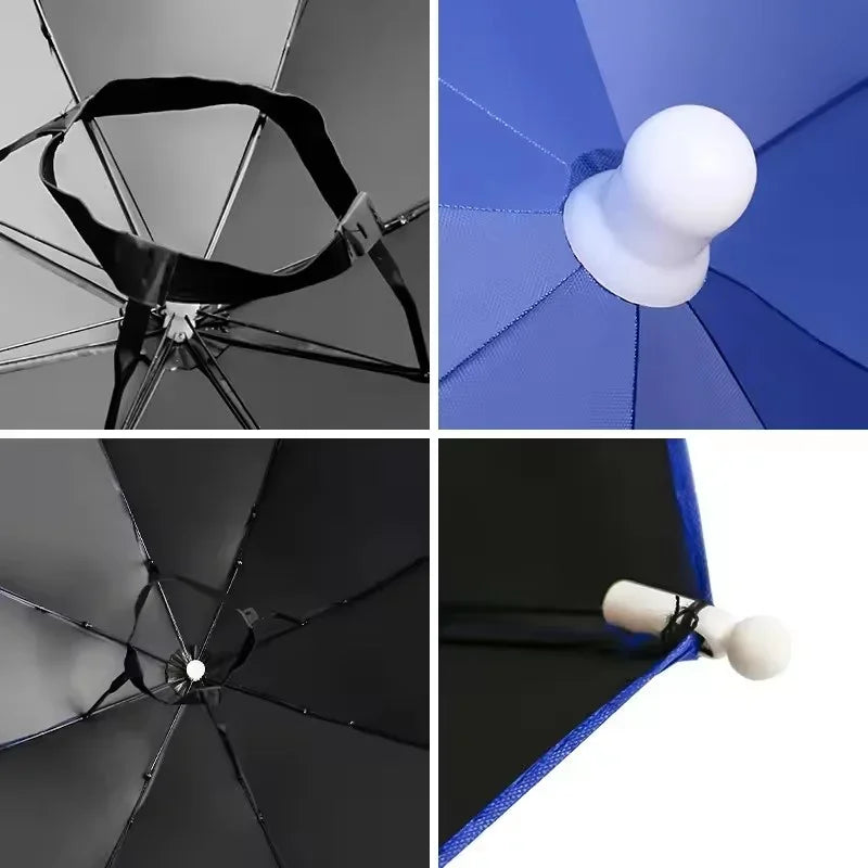 Hands-Free Head Mounted Umbrella Cap for Outdoor Activities
