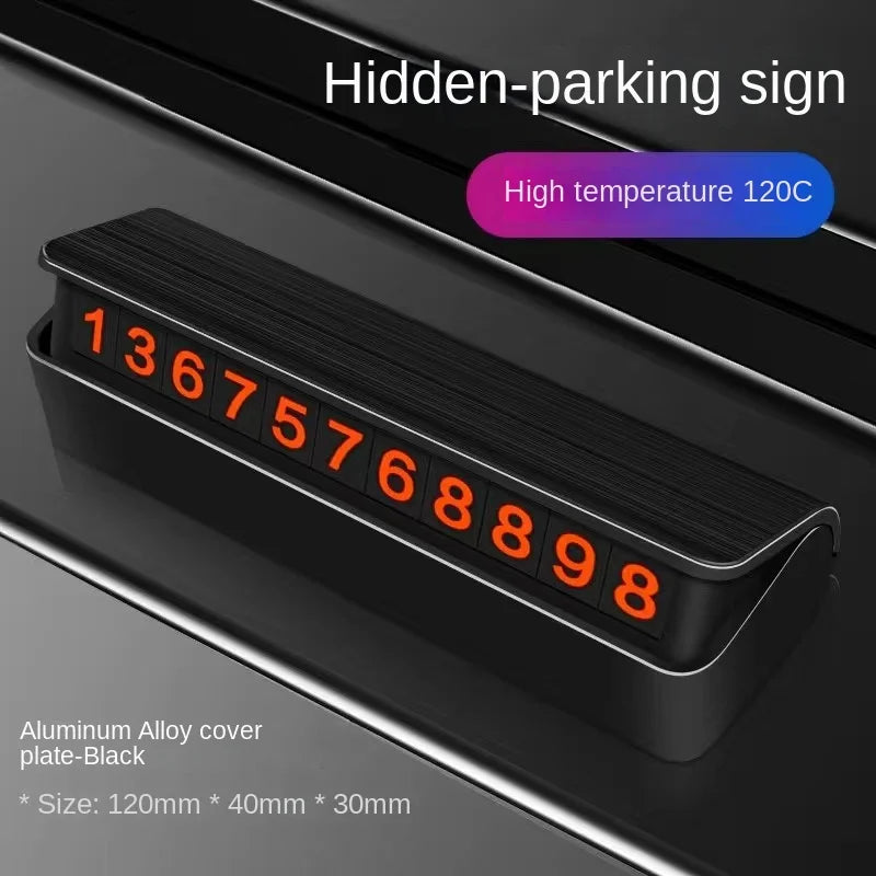 Luminous Temporary Parking Number Plate for Car