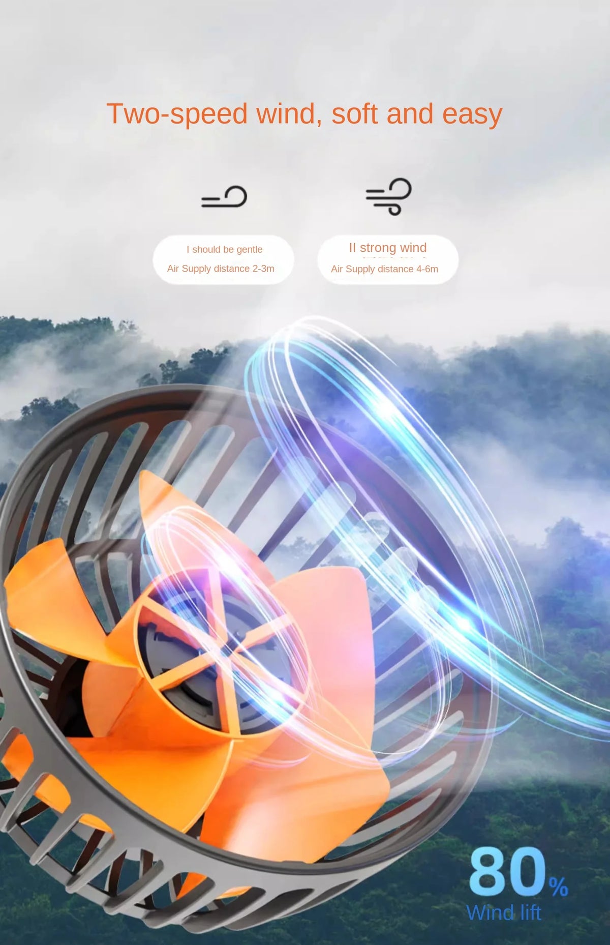 3-Head Adjustable Car Cooling Fan for Dashboard