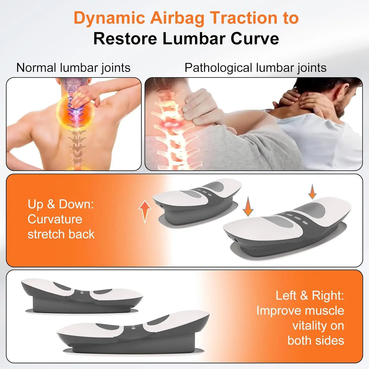 Electric Back Stretcher and Lumbar Support Massager