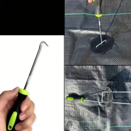 Heavy-Duty Stainless Steel Paving Weed and Moss Remover Hook - 8