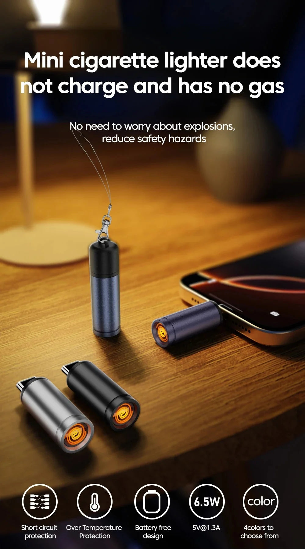 Portable USB-C Phone-Powered Cigarette Lighter - 7