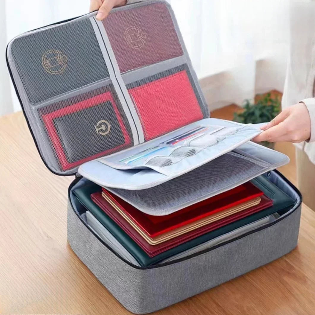 Lockable Document Organizer Bag for Travel and Office