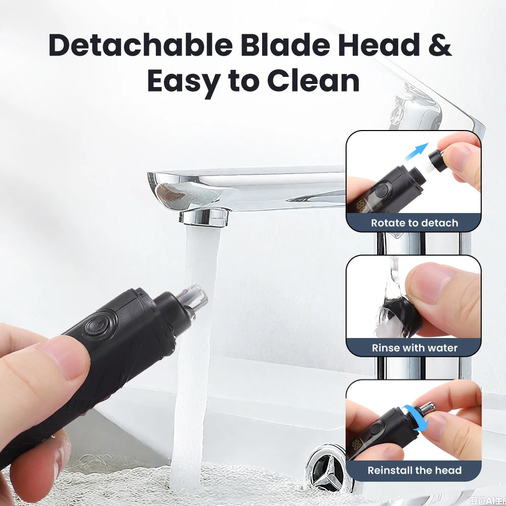 Electric Rechargeable Painless Nose and Ear Hair Trimmer - 16