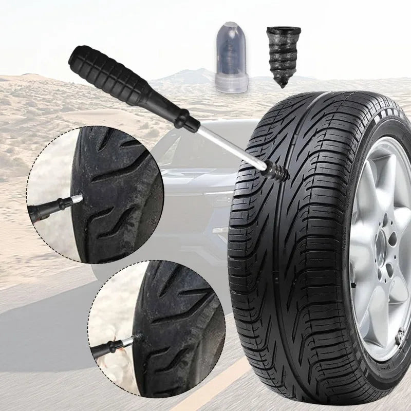 Quick Tire Puncture Repair Kit for Cars and Motorcycles