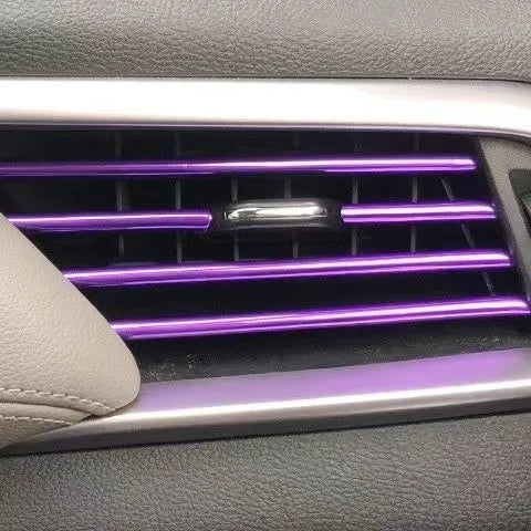 10PCS Car Air Vent Trim Strips Interior Decoration Outlet Moulding - 10