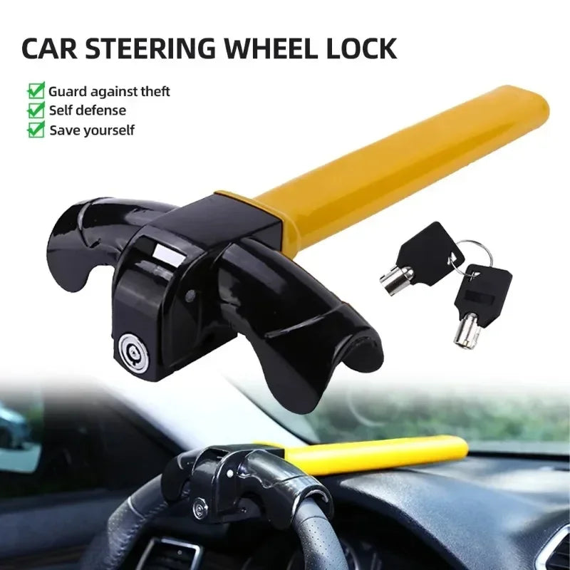 Heavy Duty T-Shaped Anti-Theft Car Steering Wheel Lock - 2