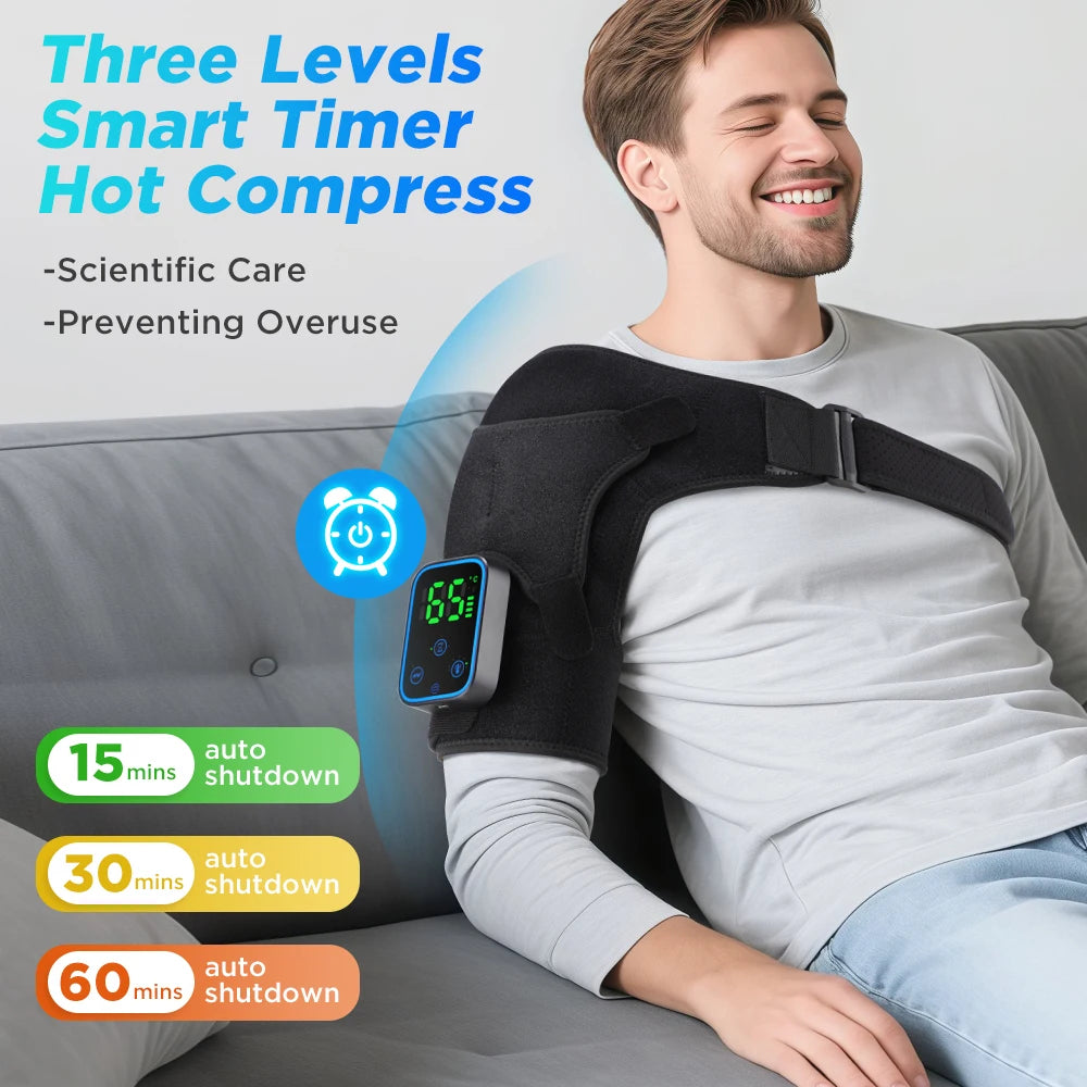 Wireless Smart Shoulder Heating Massager with Vibration - 11