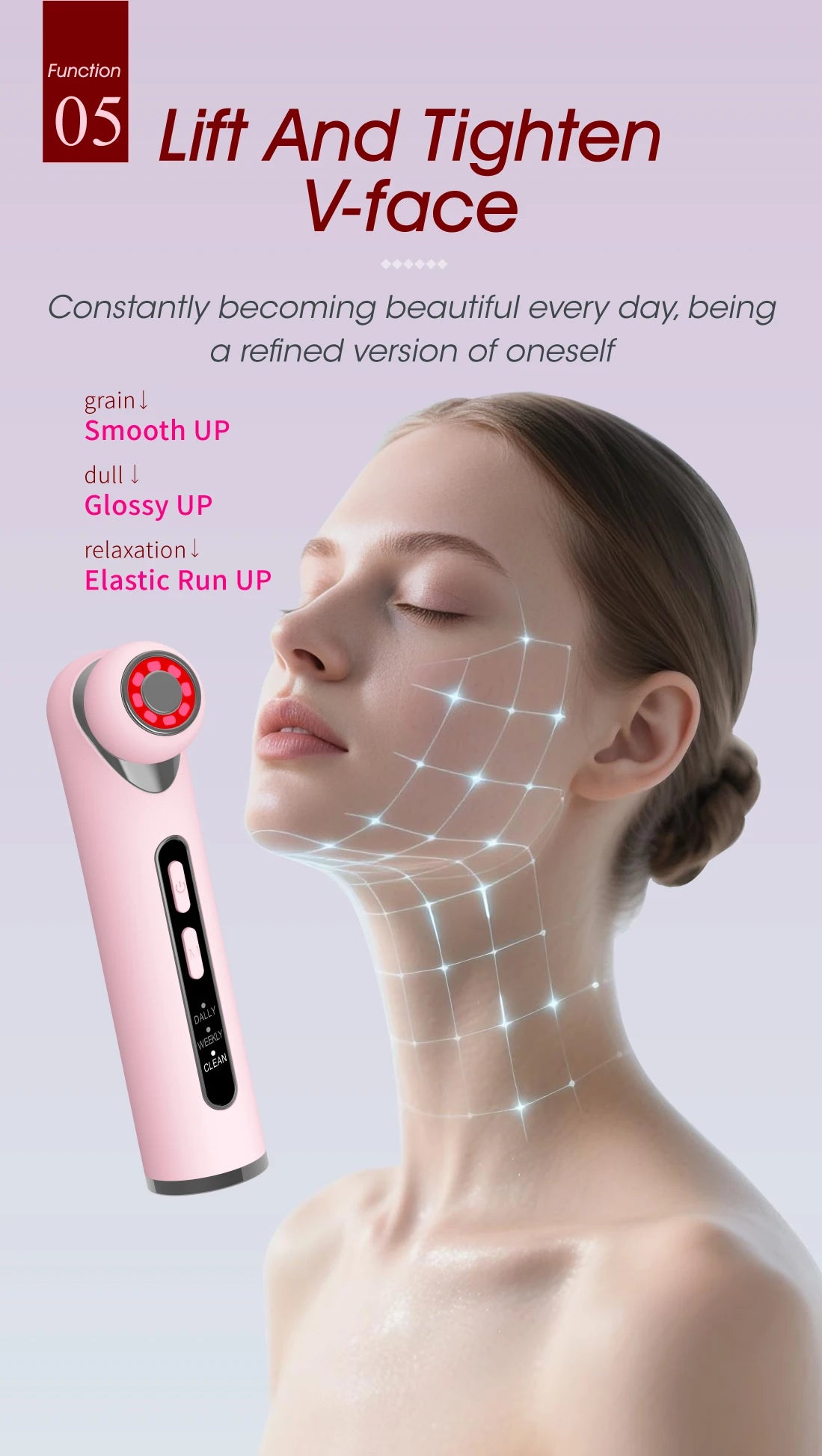 3-in-1 LED Photon Eye Facial Massager for Puffiness and Fine Lines