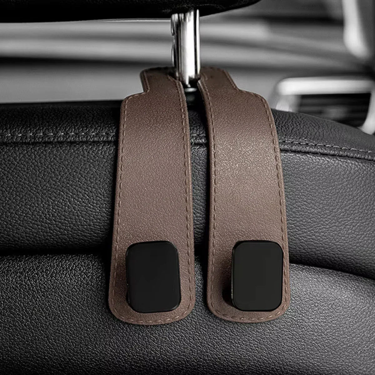 Leather Car Seat Headrest Organizer Hooks - 13