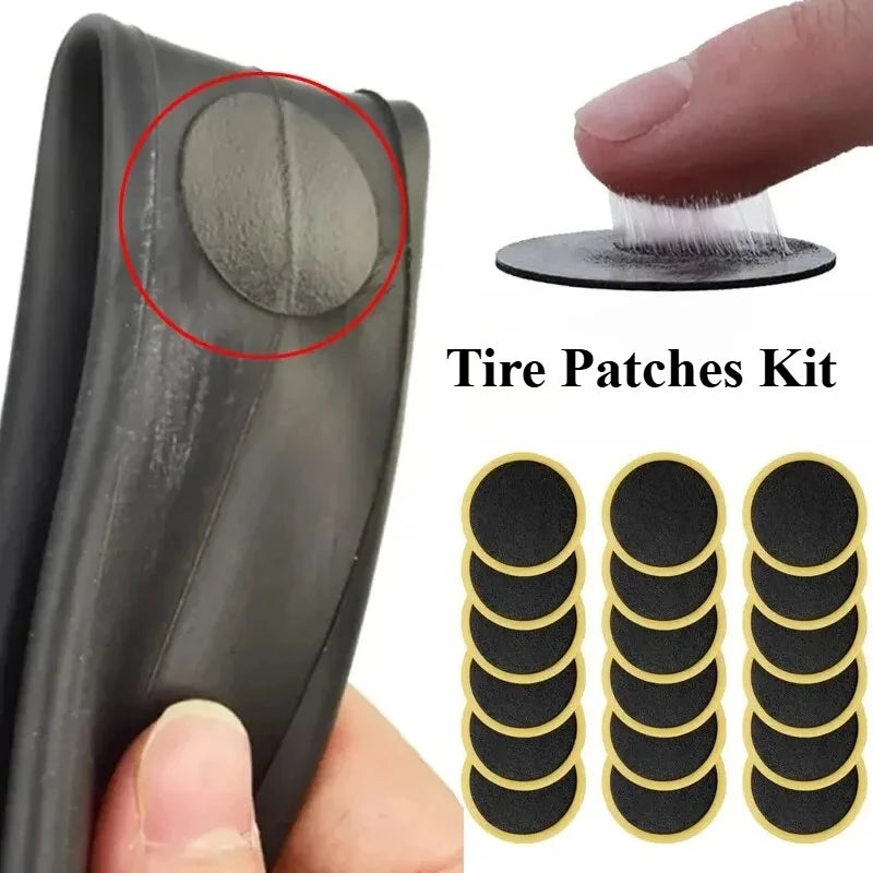 Glue-Free Bicycle Tire Repair Patches Kit