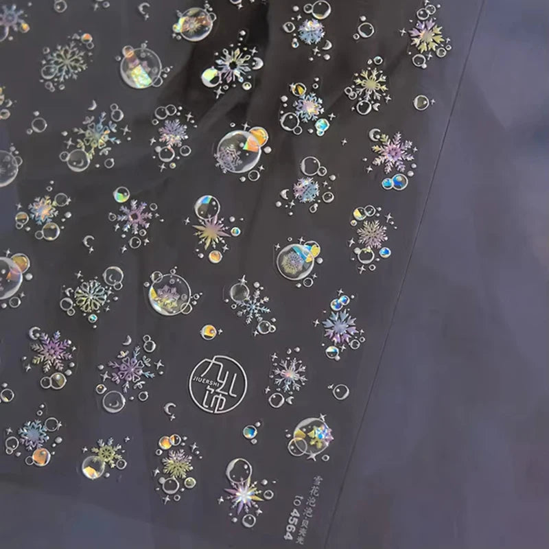 3D Christmas Cartoon Self-Adhesive Nail Art Decal Stickers