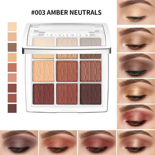 9-Shade Pigmented Eyeshadow Palette for Versatile Makeup Looks