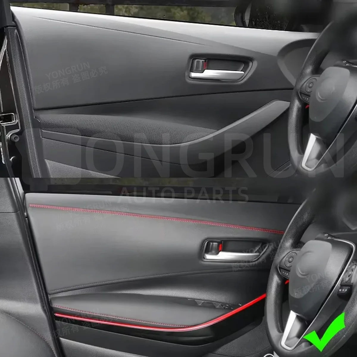 1M Car Interior Decorative Trim Strip PU Leather Dashboard Edge Molding - 2