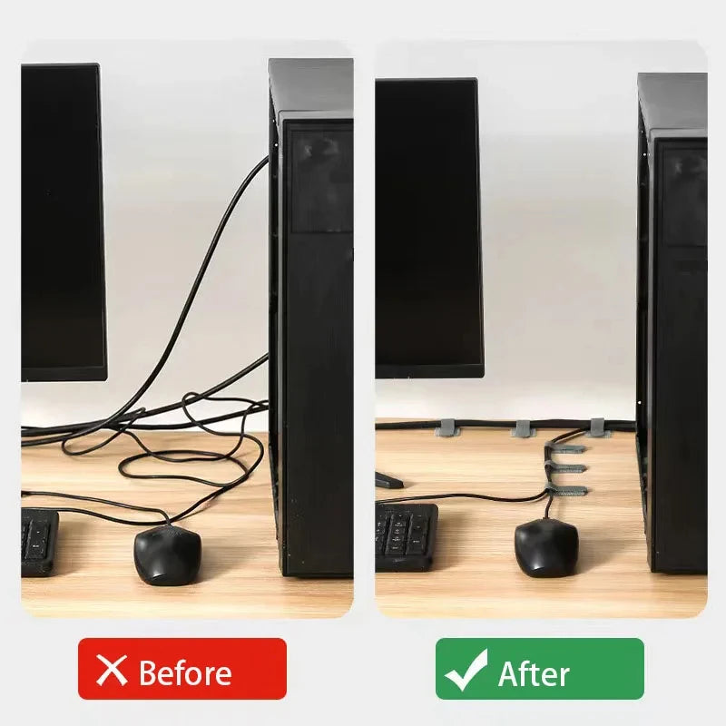 Self-Adhesive Adjustable Cable Management Straps
