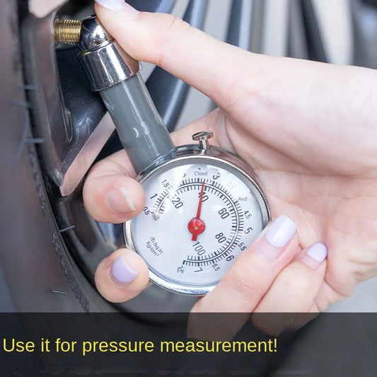 Portable Metal Tire Pressure Gauge for Cars and Trucks